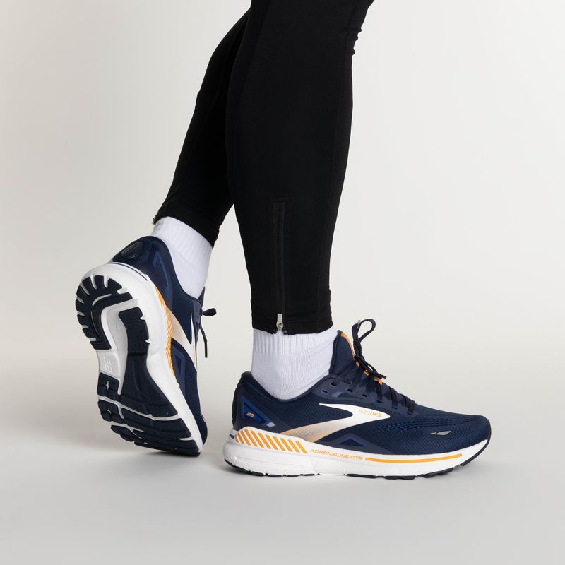 Buty do biegania męskie Brooks Adrenaline GTS 23 peacoat/ ultramarina/orange 2