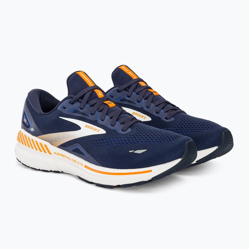 Buty do biegania męskie Brooks Adrenaline GTS 23 peacoat/ ultramarina/orange 5