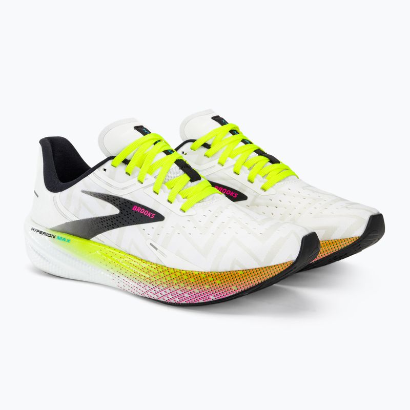 Buty do biegania męskie Brooks Hyperion Max white/black/nightlife 4