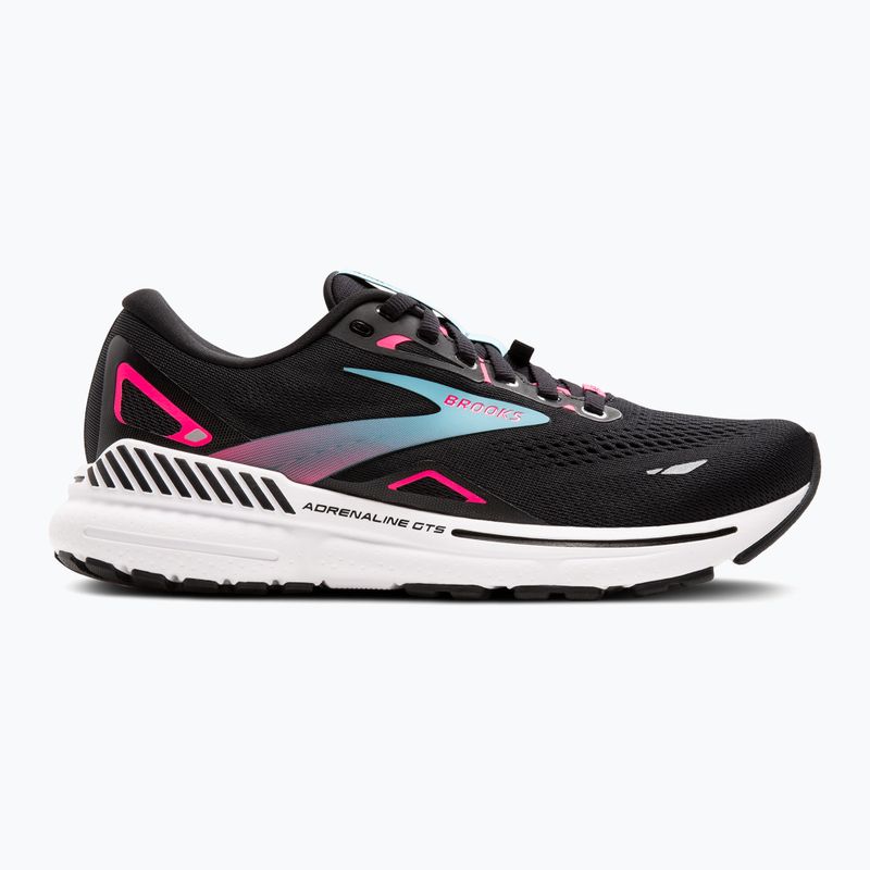 Buty do biegania damskie Brooks Adrenaline GTS 23 GTX black/knockout pink/aqua 9