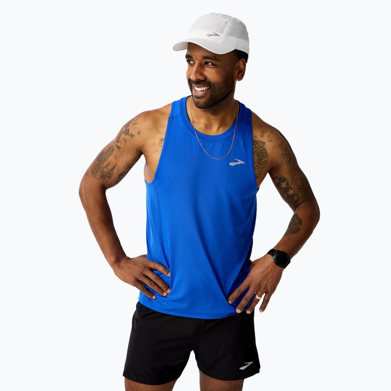 Koszulka do biegania męska Brooks Atmosphere Singlet 3.0 neo blue 4