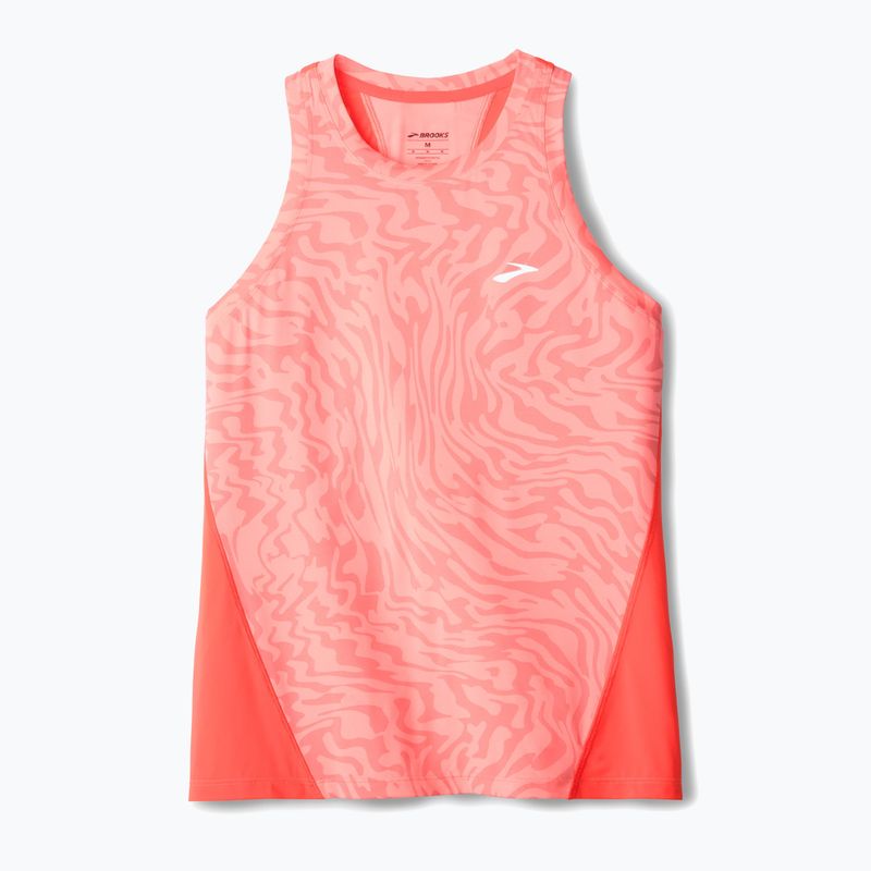 Tank top do biegania damski Brooks Sprint Free Tank 3.0 neo cayenne speedscape 5