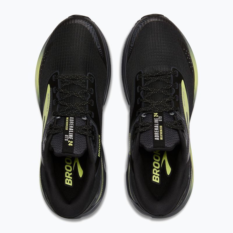 Buty do biegania męskie Brooks Adrenaline GTS 24 Weatherized black/ebony/new yellow 12