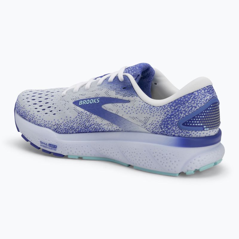 Buty do biegania damskie Brooks Ghost 16 white/amparo blue/limpet shell 3