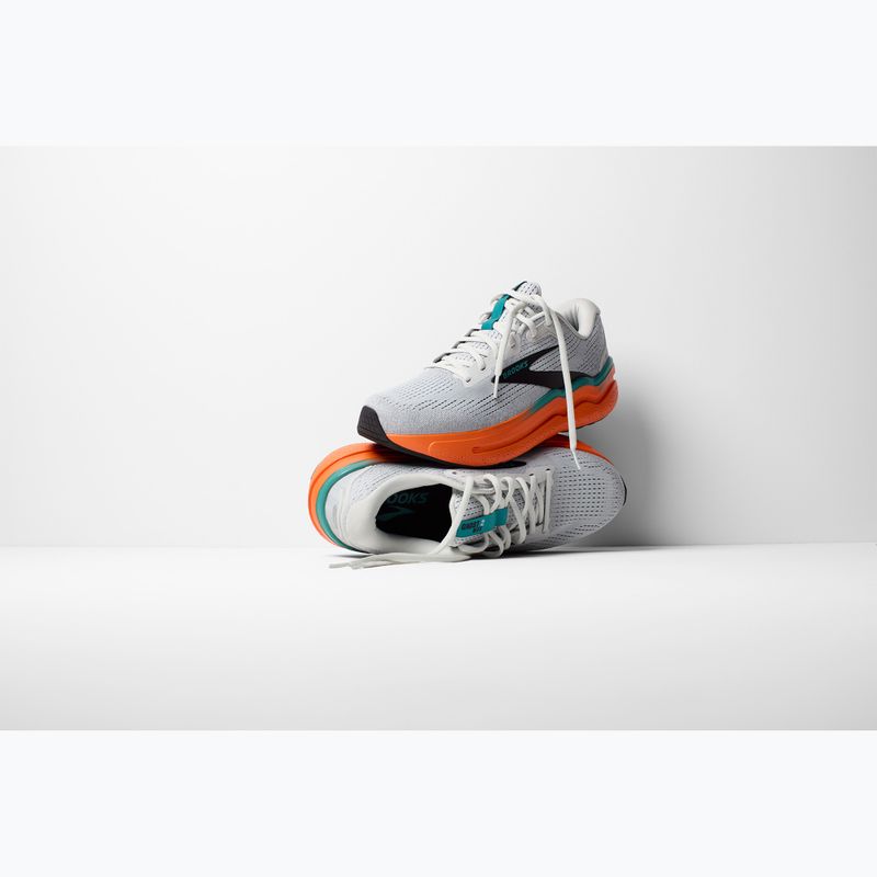 Buty do biegania męskie Brooks Ghost Max 2 oyster mushroom/orange /teal 8