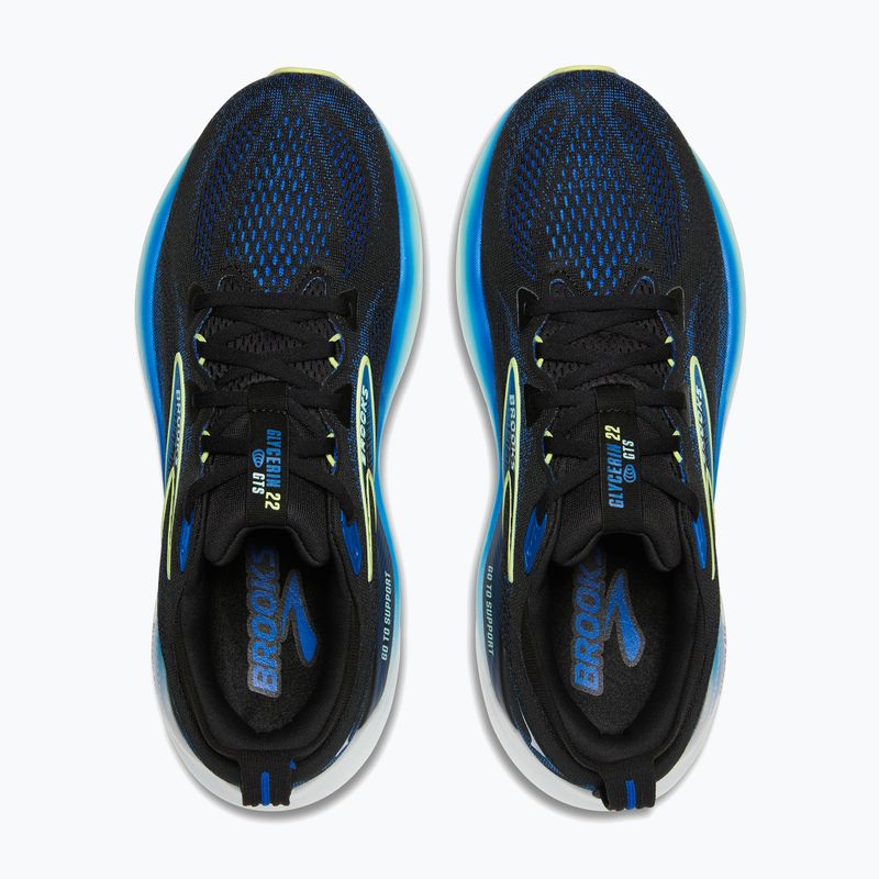 Buty do biegania męskie Brooks Glycerin GTS 22 black/cobalt/neo yellow 10