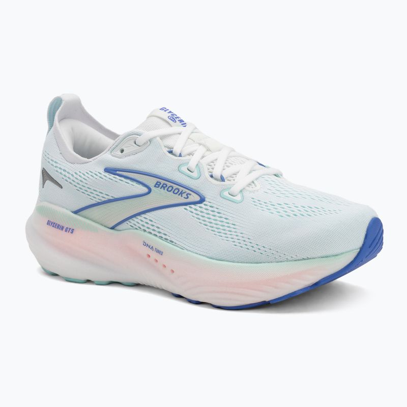 Buty do biegania damskie Brooks Glycerin GTS 22 white/limpet shell/amparo blue