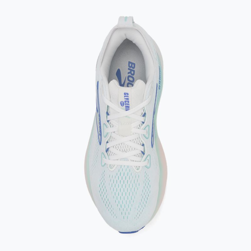 Buty do biegania damskie Brooks Glycerin GTS 22 wide fit white/limpet shell/amparo blue 5