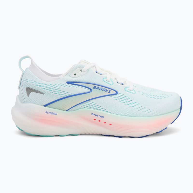 Buty do biegania damskie Brooks Glycerin 22 wide fit white/limpet shell/amparo blue 2