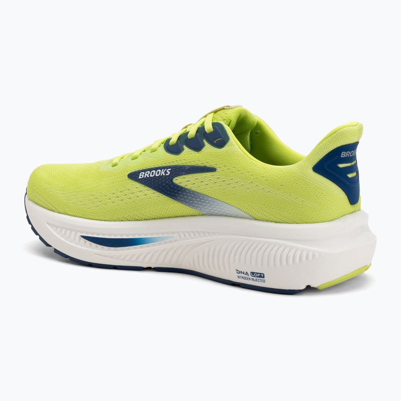 Buty do biegania męskie Brooks Ghost 17 acid lime/navy/white 3