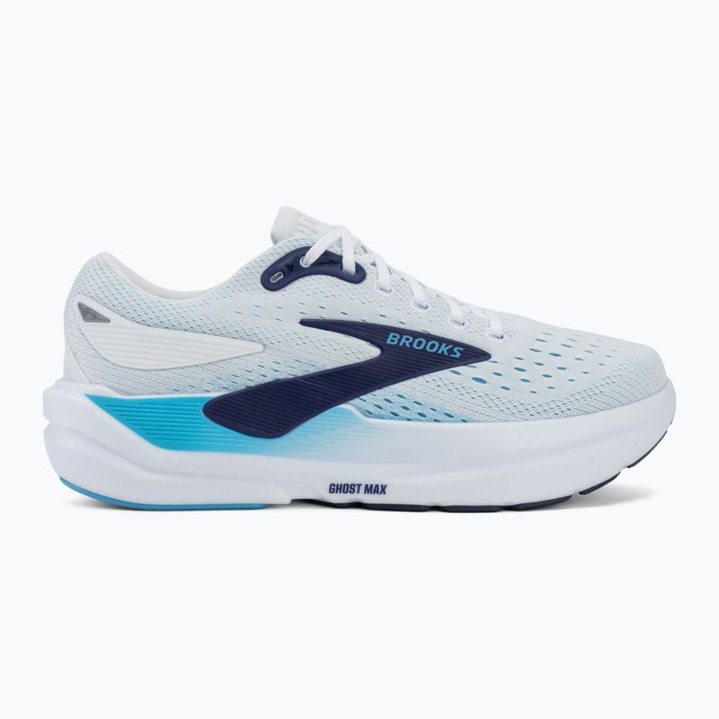 Buty do biegania męskie Brooks Ghost Max 3 bright white/beacon blue/teal 2