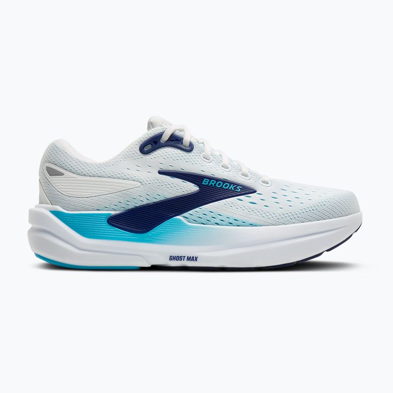 Buty do biegania męskie Brooks Ghost Max 3 bright white/beacon blue/teal 2