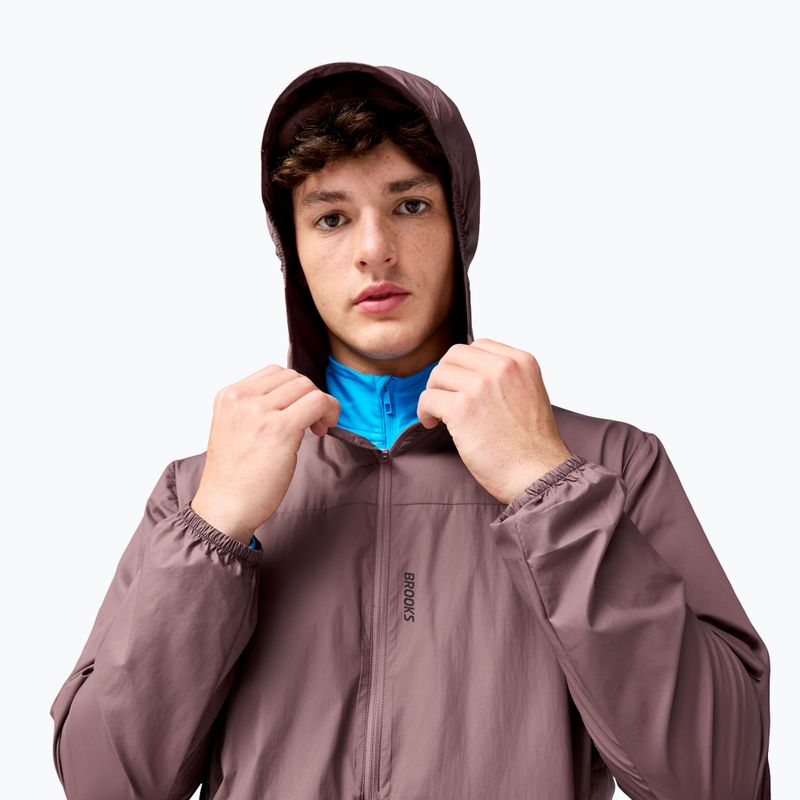 Kurtka do biegania męska Brooks Canopy Packable Jacket brown 3