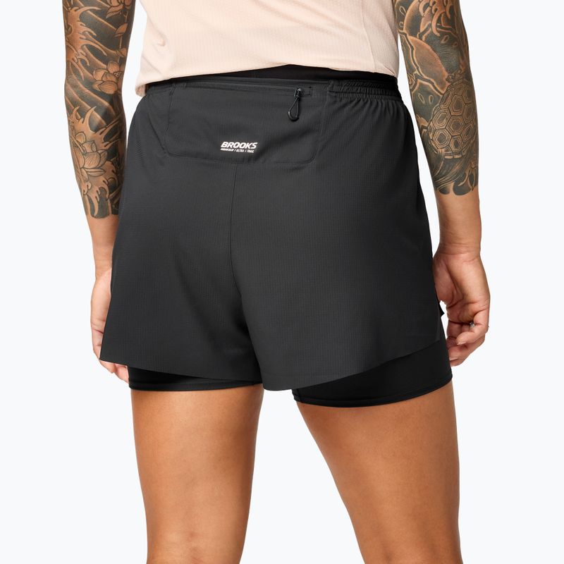 Spodenki do biegania damskie Brooks Cascadia 2-in-1 Short black 2