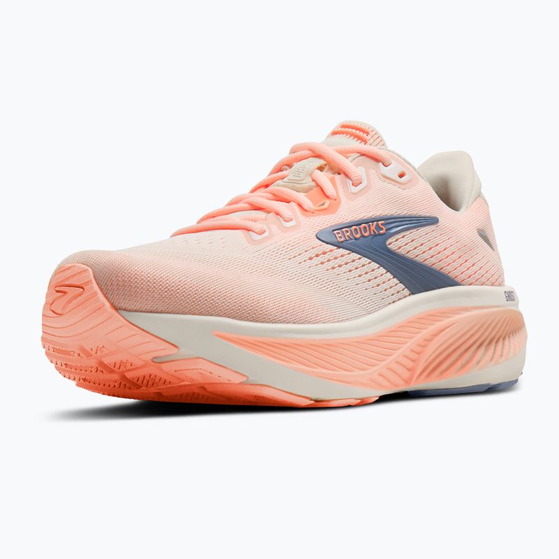 Buty do biegania damskie Brooks Ghost 18 star white/cyber peach/grey 4