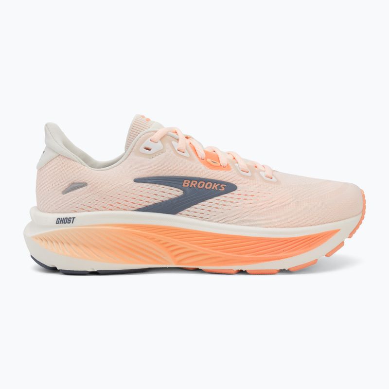 Buty do biegania damskie Brooks Ghost 18 star white/cyber peach/grey 2