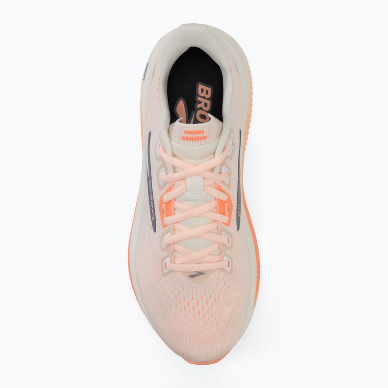 Buty do biegania damskie Brooks Ghost 18 star white/cyber peach/grey 5