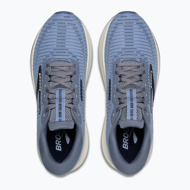 Buty do biegania męskie Brooks Revel Max rain washed/grey/navy 5