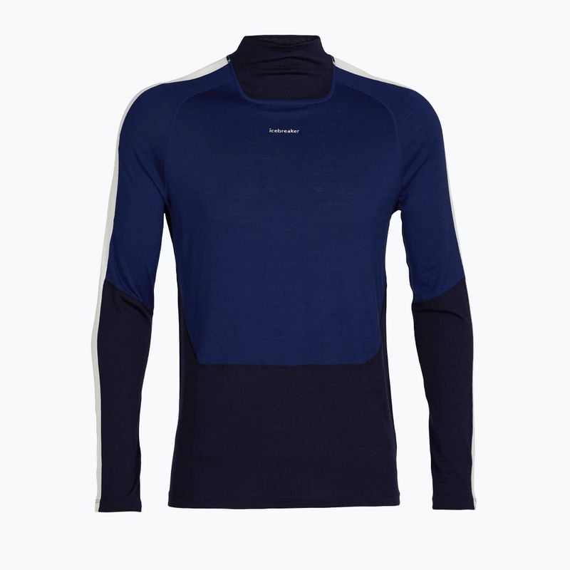 Bluza termoaktywna męska icebreaker 200 Oasis Sonebula High Neck navy/royal navy/snow/cb 7