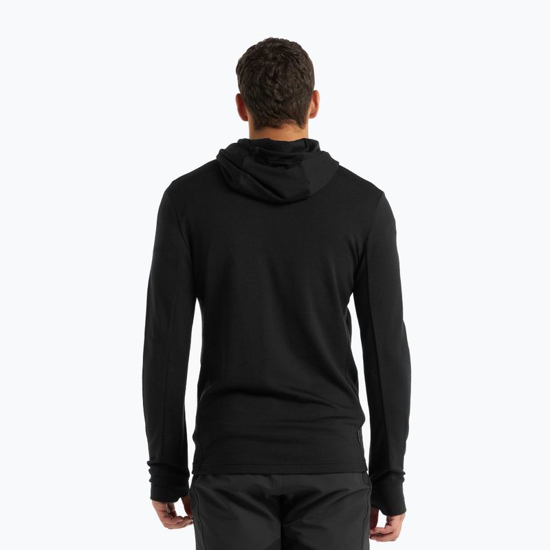 Bluza trekkingowa męska icebreaker Quantum III Zip Hood black 2