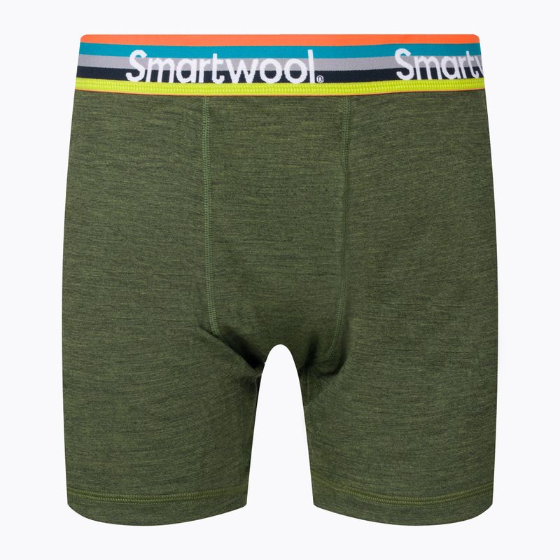 Bokserki termoaktywne męskie Smartwool Merino Sport 150 Boxer Brief Boxed moss green heather