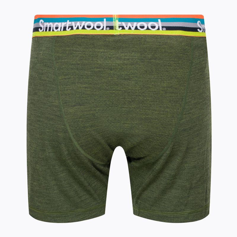 Bokserki termoaktywne męskie Smartwool Merino Sport 150 Boxer Brief Boxed moss green heather 2