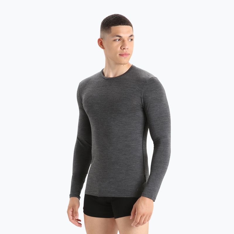Longsleeve termoaktywny męski icebreaker Merino 150 Anatomica Crewe jet heather