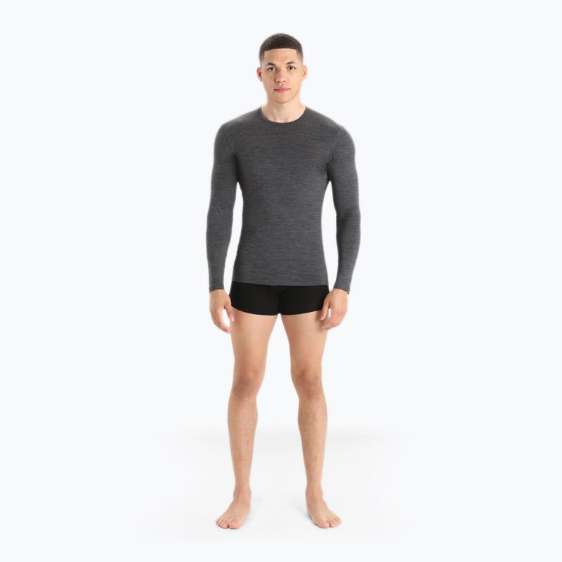 Longsleeve termoaktywny męski icebreaker Merino 150 Anatomica Crewe jet heather 2