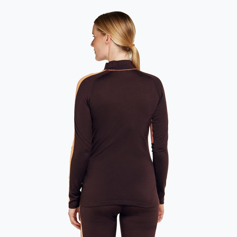 Bluza termoaktywna damska icebreaker 200 Oasis Sonebula High Neck bittersweet/cedar 3