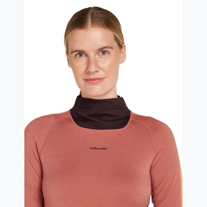 Bluza termoaktywna damska icebreaker 200 Oasis Sonebula High Neck bittersweet/cedar 4