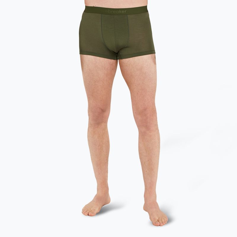 Bokserki termoaktywne męskie icebreaker Merino 125 Cool-Lite Anatomica Trunks loden 2