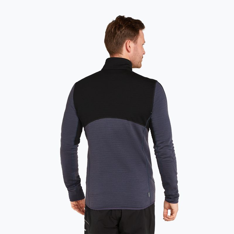 Bluza męska icebreaker Merino 400 RealFleece Descender LS Zip black/ graphite/ cb 3