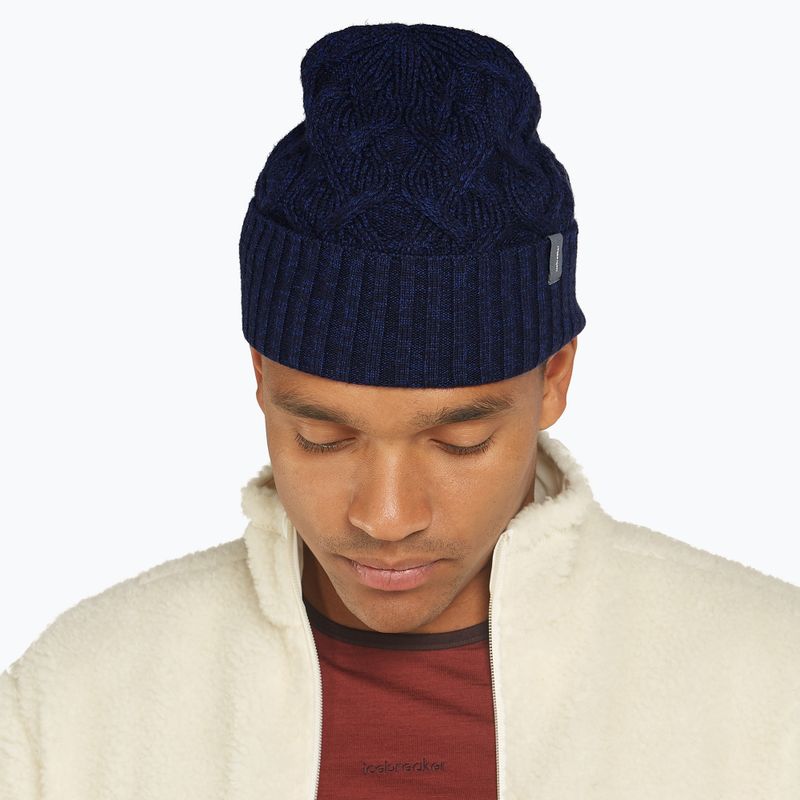 Czapka zimowa icebreaker Merino Cable Knit midnight navy/ royal navy 2