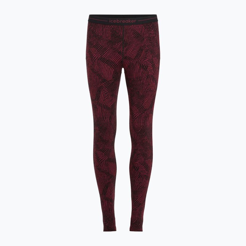 Spodnie termoaktywne damskie icebreaker Merino 260 Vertex Leggings Frozen Forms black/ port/j 7