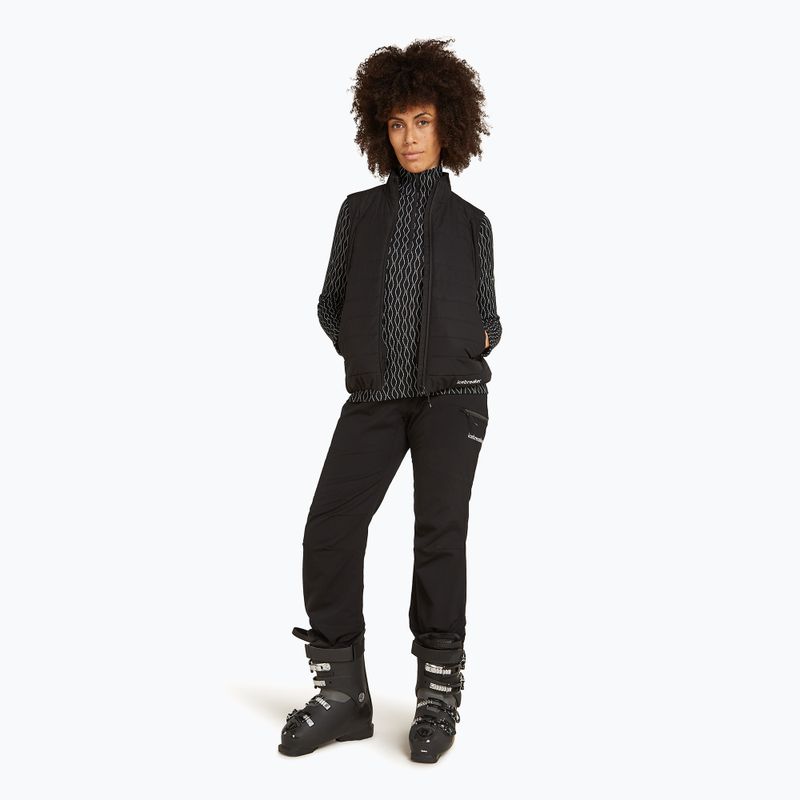 Bluza termoaktywna damska icebreaker Merino 260 Vertex LS HZ On-Piste black/ snow/j 4