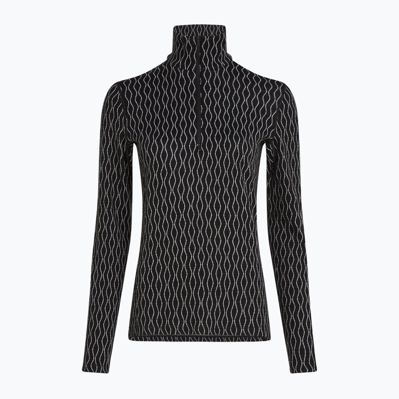 Bluza termoaktywna damska icebreaker Merino 260 Vertex LS HZ On-Piste black/ snow/j 5