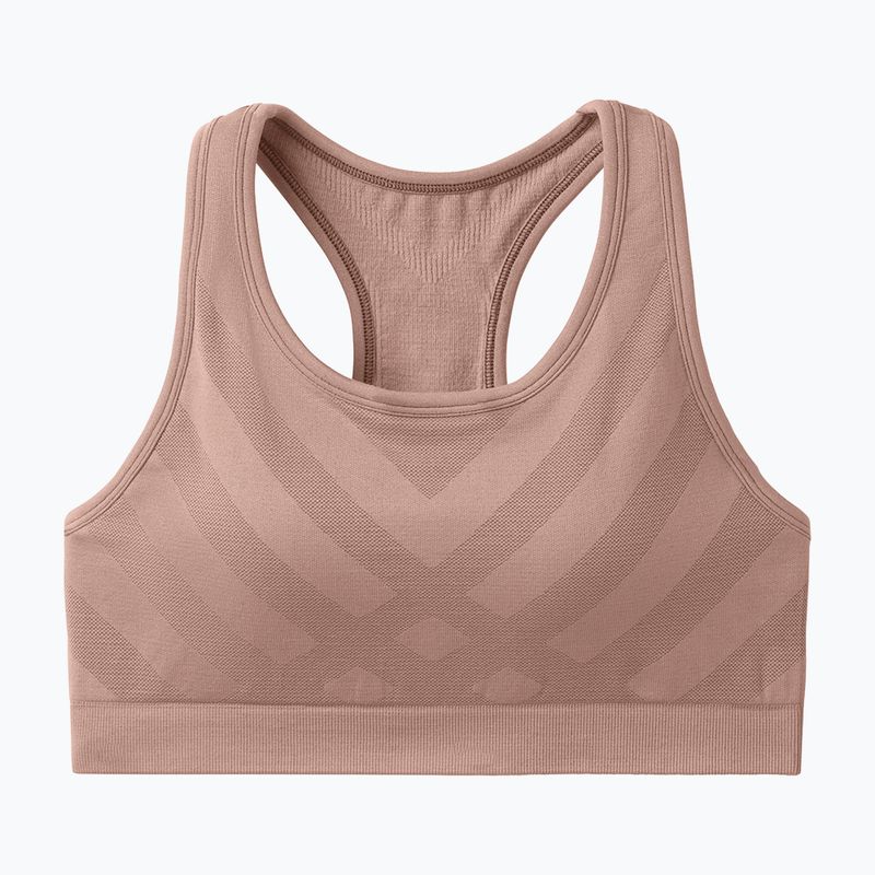 Biustonosz termoaktywny Smartwool Seamless Racerback Bra sandstone