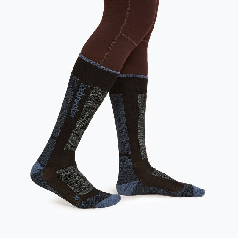Skarpety narciarskie damskie icebreaker Merino Ski+ Ultralight OTC black/dawn/graphite 2