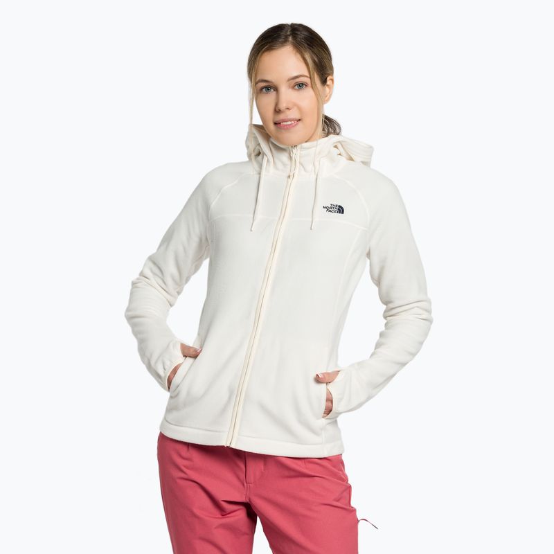 Bluza trekkingowa damska The North Face Homesafe Full Zip Fleece Hoodie gardenia white/heather