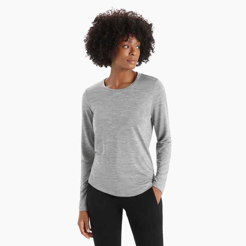 Longsleeve trekkingowy damski icebreaker Sphere II metro heather