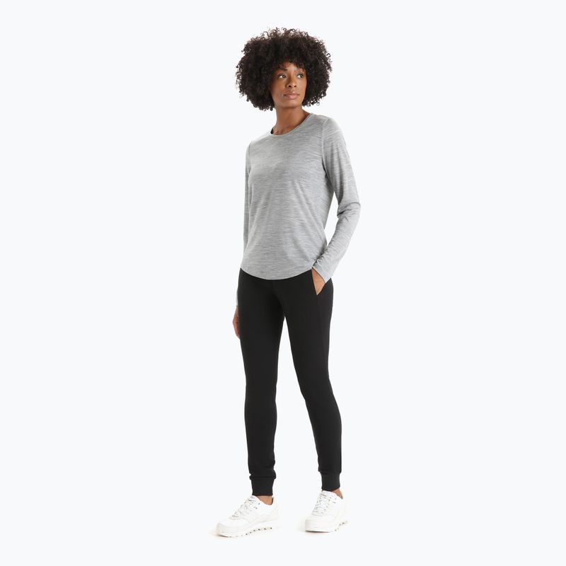Longsleeve trekkingowy damski icebreaker Sphere II metro heather 2