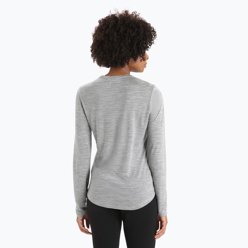Longsleeve trekkingowy damski icebreaker Sphere II metro heather 3