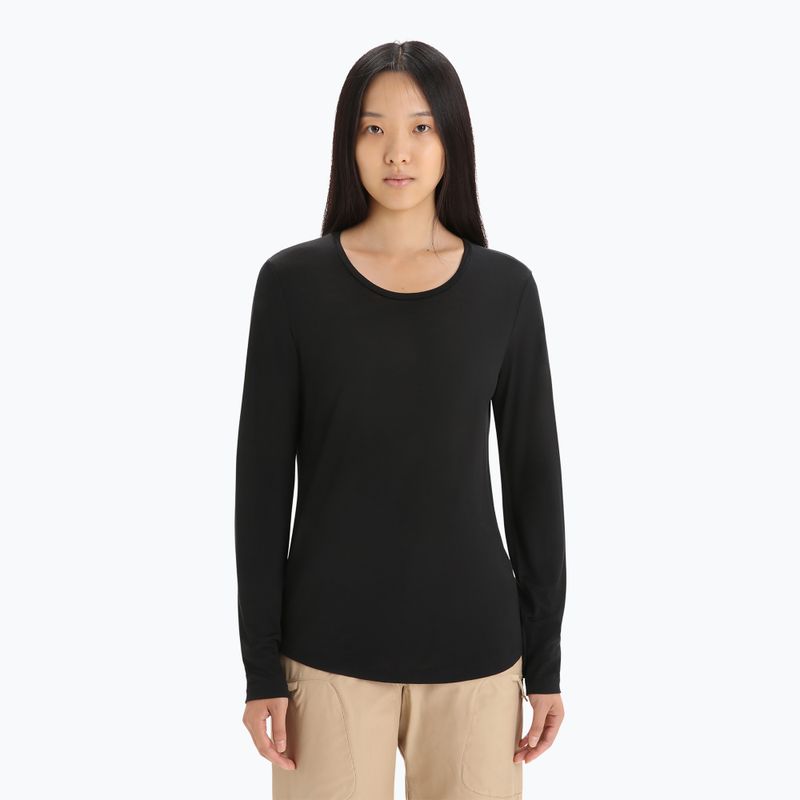 Longsleeve trekkingowy damski icebreaker Sphere II black