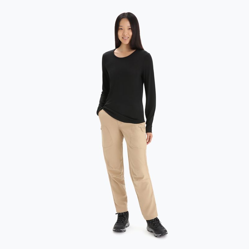 Longsleeve trekkingowy damski icebreaker Sphere II black 2