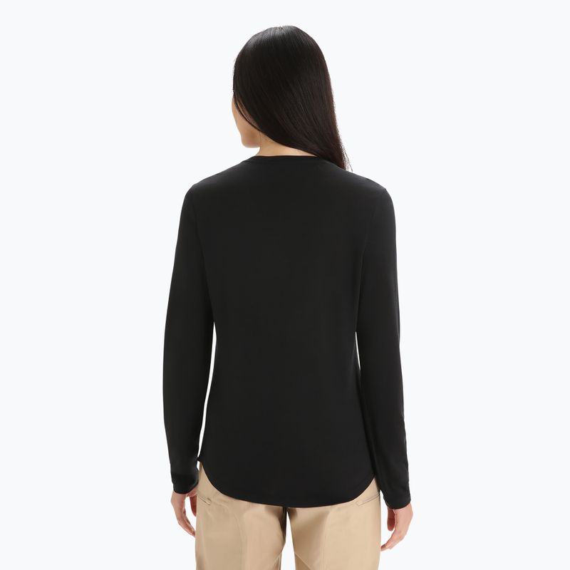Longsleeve trekkingowy damski icebreaker Sphere II black 3