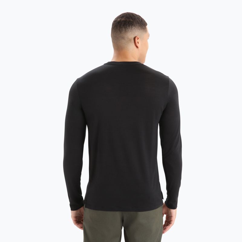 Longsleeve trekkingowy męski icebreaker Sphere II black 3