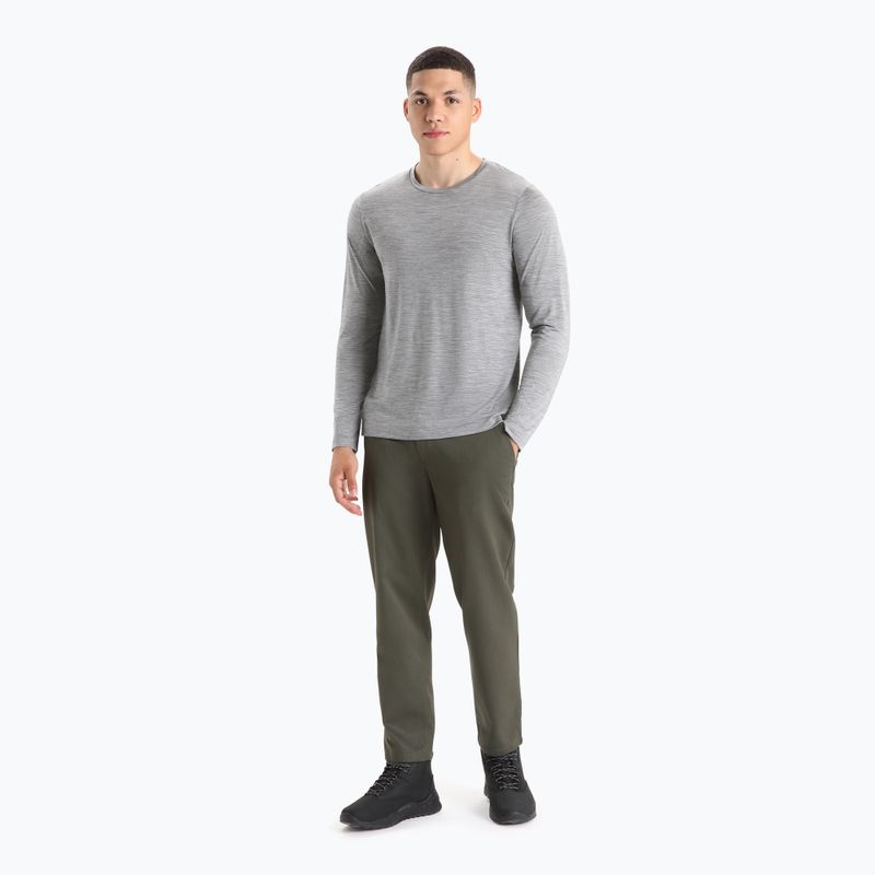 Longsleeve trekkingowy męski icebreaker Sphere II metro heather 2