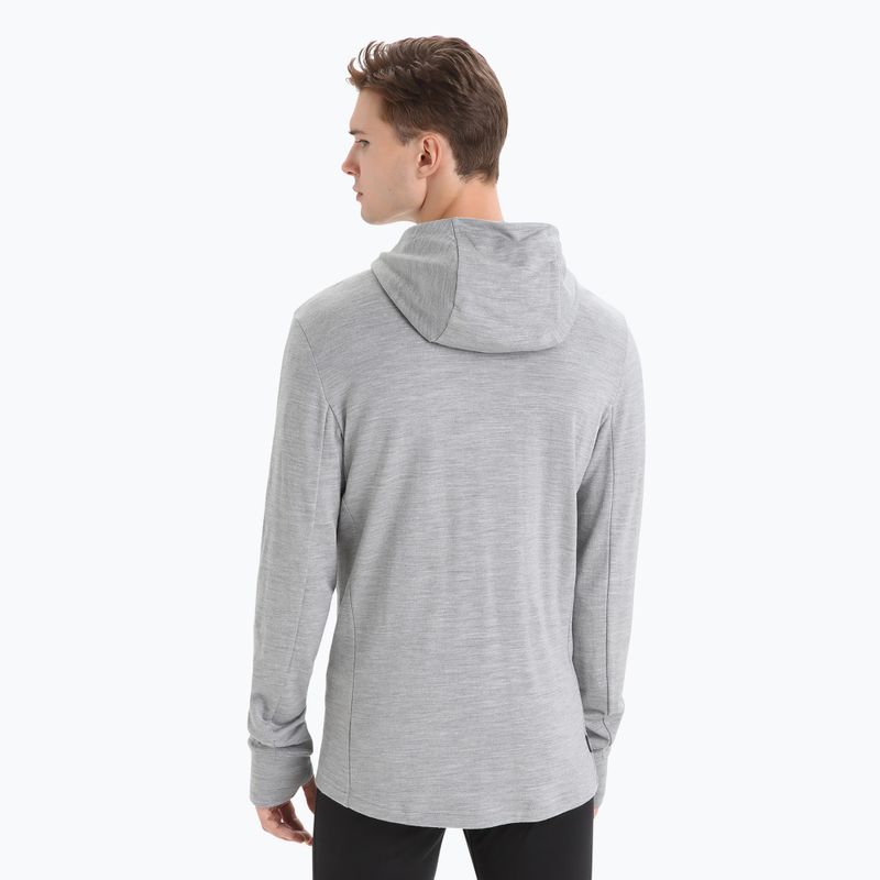 Bluza trekkingowa męska icebreaker Quantum III Zip Hood grey 3