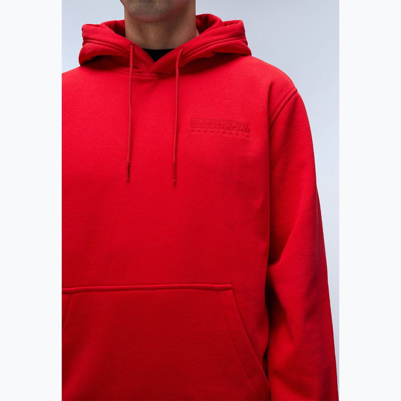 Bluza męska Napapijri B-Kander Hooded red goji 4