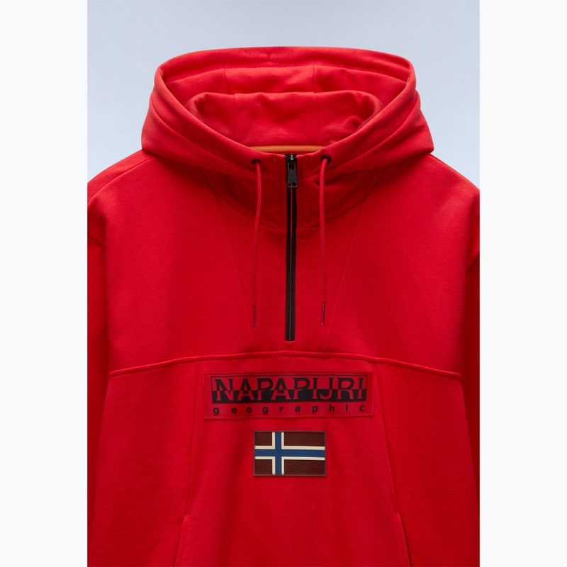 Bluza męska Napapijri Burgee Half Zip Hooded 2.0 red goji 7